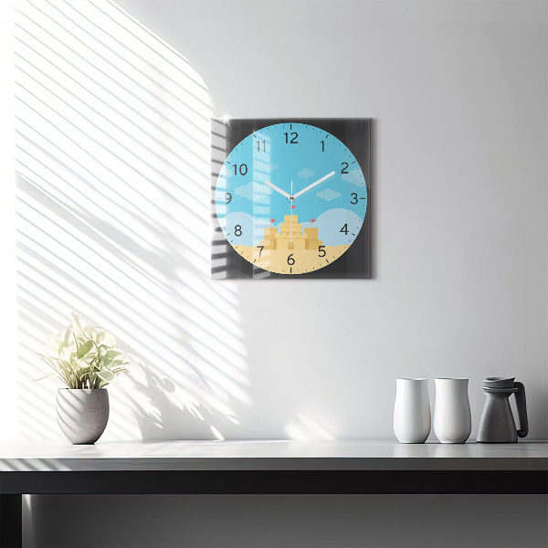 Szögletes fali üvegóra 30x30 Homokvár