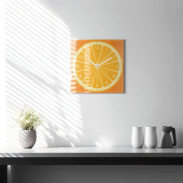 Szögletes fali üvegóra 30x30 Lédús narancs