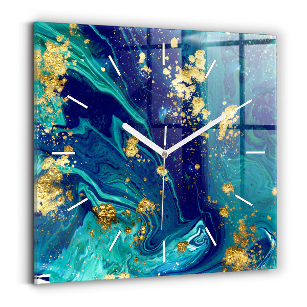 Szögletes üvegóra 30x30 Modern absztrakció