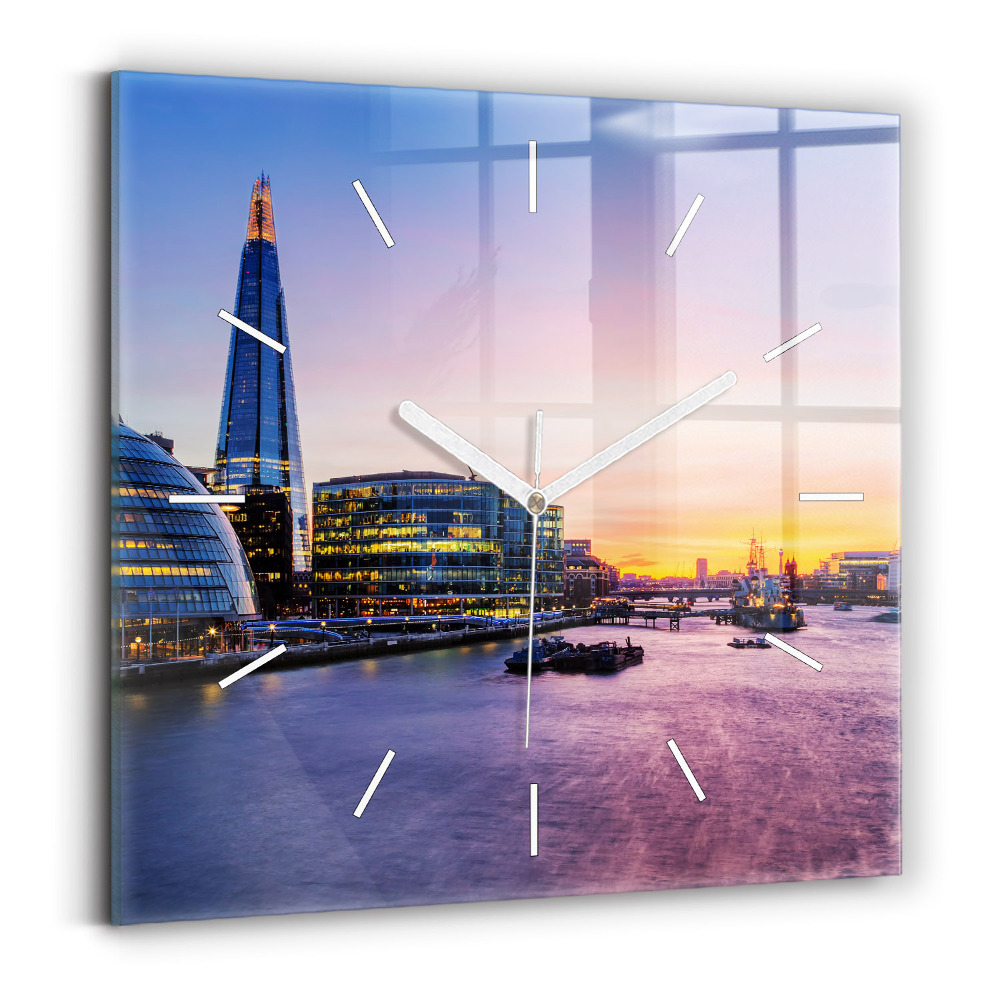 Négyzet alakú üvegóra 30x30 Kilátás Londonra
