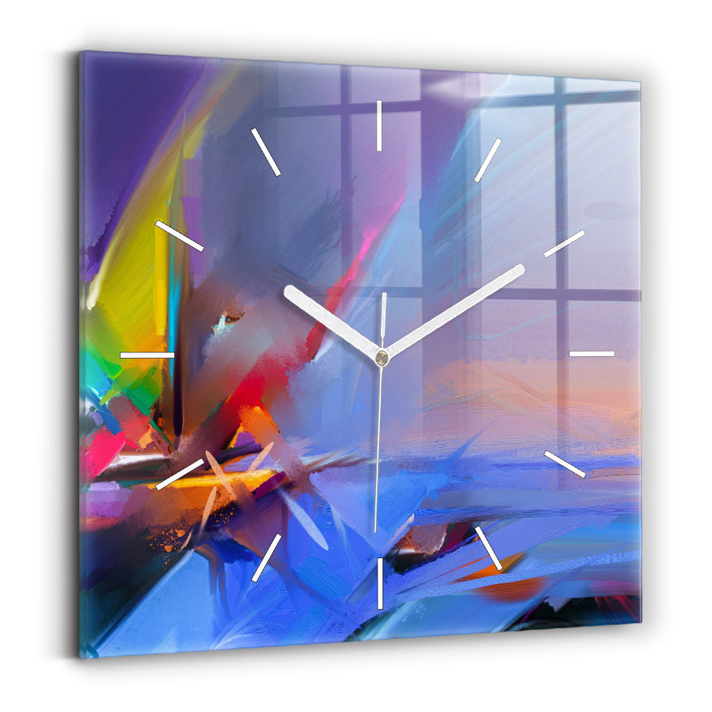 Szögletes üvegóra 30x30 Tengeri tájkép