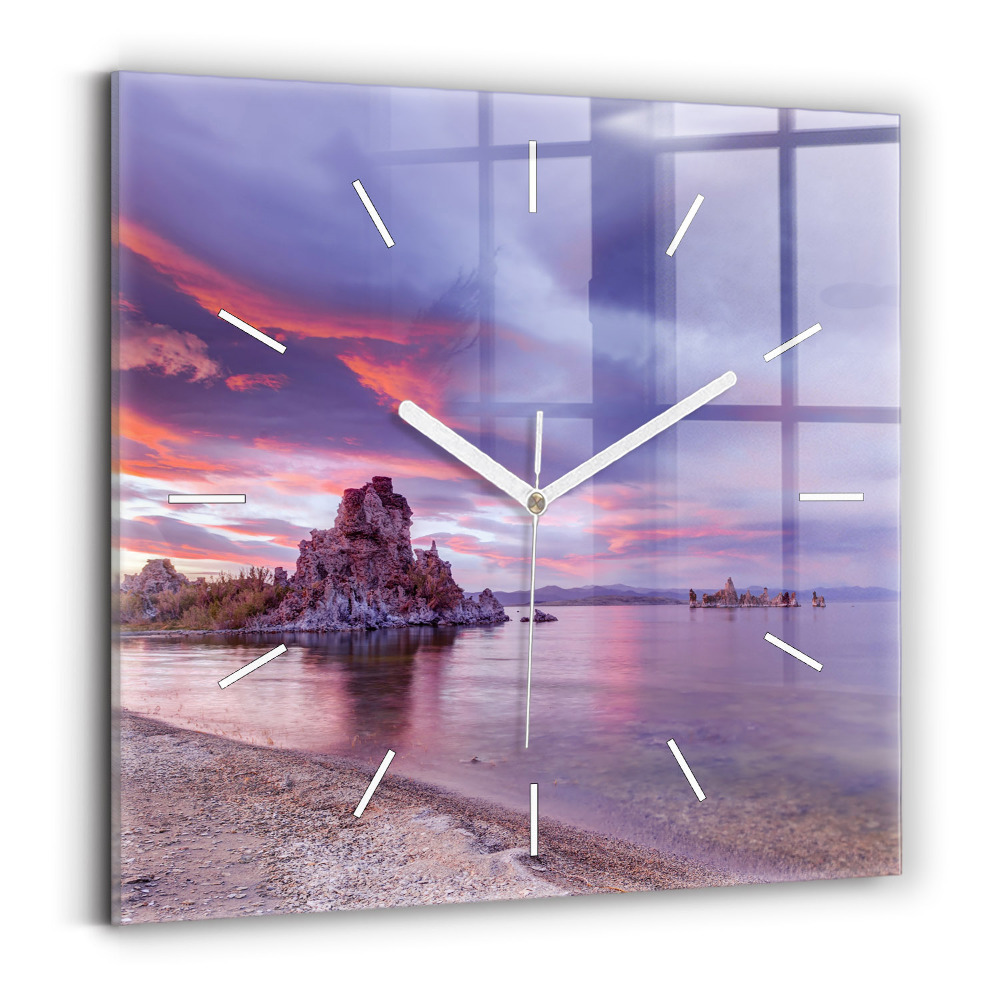 Szögletes üvegóra 30x30 Kaliforniai napfelkelte