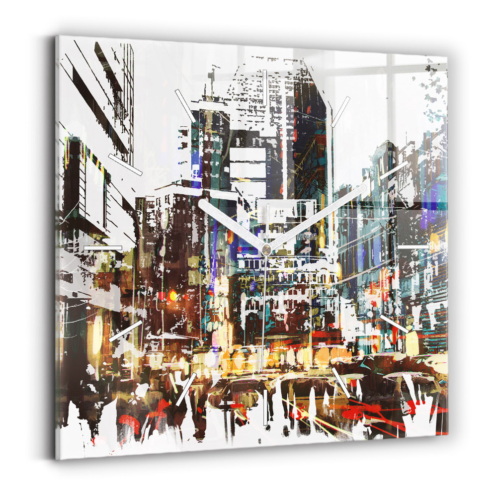 Négyzet alakú üvegóra 30x30 New York City