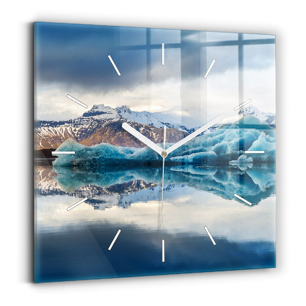 Szögletes fali üvegóra 30x30 Jokulsarlon-tó Izlandon