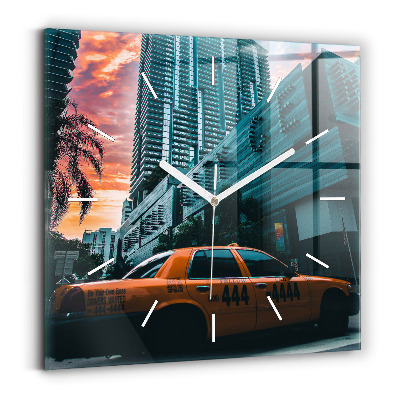 Négyzetes üvegóra 30x30 Miami, Florida