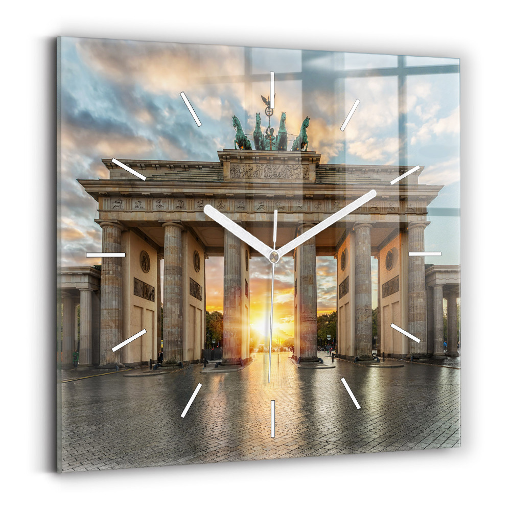 Szögletes üvegóra 30x30 Brandenburgi kapu Berlinben