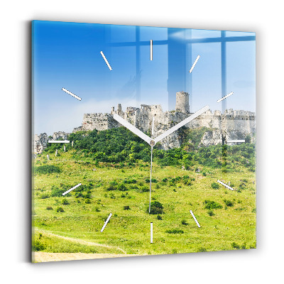 Szögletes üvegóra 30x30 Szepesi vár Szlovákiában