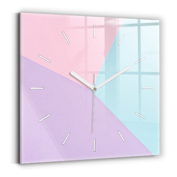 Szögletes üvegóra 30x30 Pasztell mintás