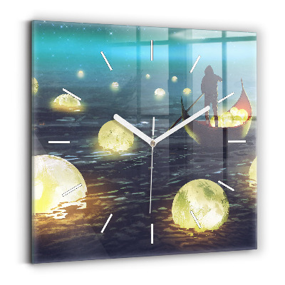 Négyzet alakú üvegóra 30x30 Absztrakció