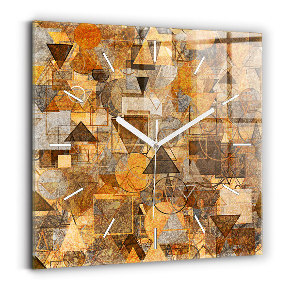 Szögletes üvegóra 30x30 Geometriai formák