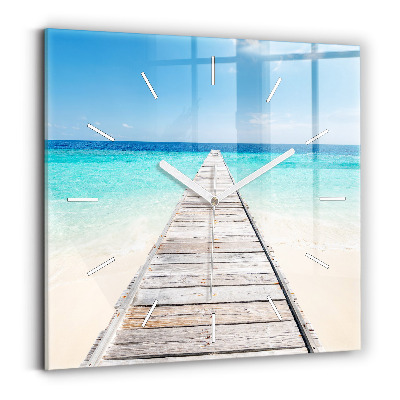 Szögletes fali üvegóra 30x30 Trópusi sziget