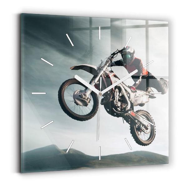 Szögletes üvegóra 30x30 Motoros stílusú adrenalin