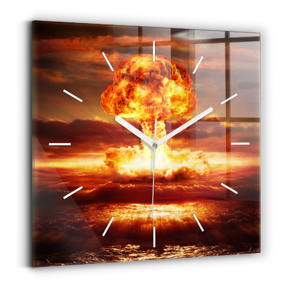Szögletes üvegóra 30x30 Egy atombomba robbanása