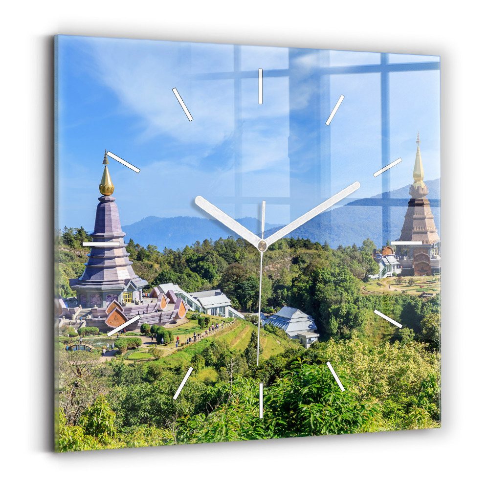 Szögletes üvegóra 30x30 Chiang Mai nemzeti park