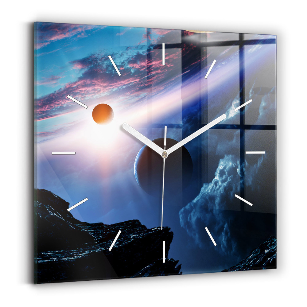 Szögletes üvegóra 30x30 Nagy galaxis