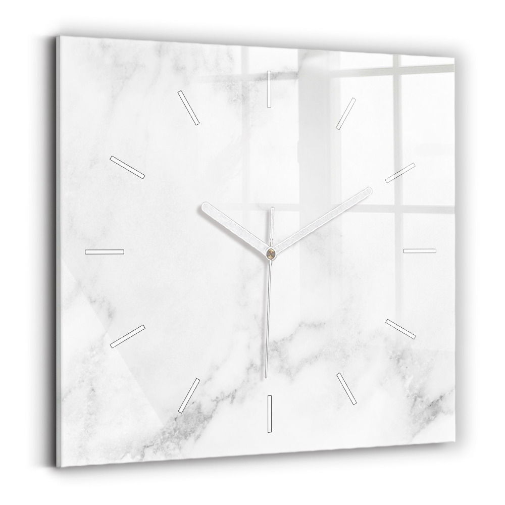 Szögletes fali üvegóra 30x30 Elegáns márvány