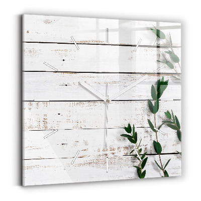 Szögletes üvegóra 30x30 Fából készült világító táblák