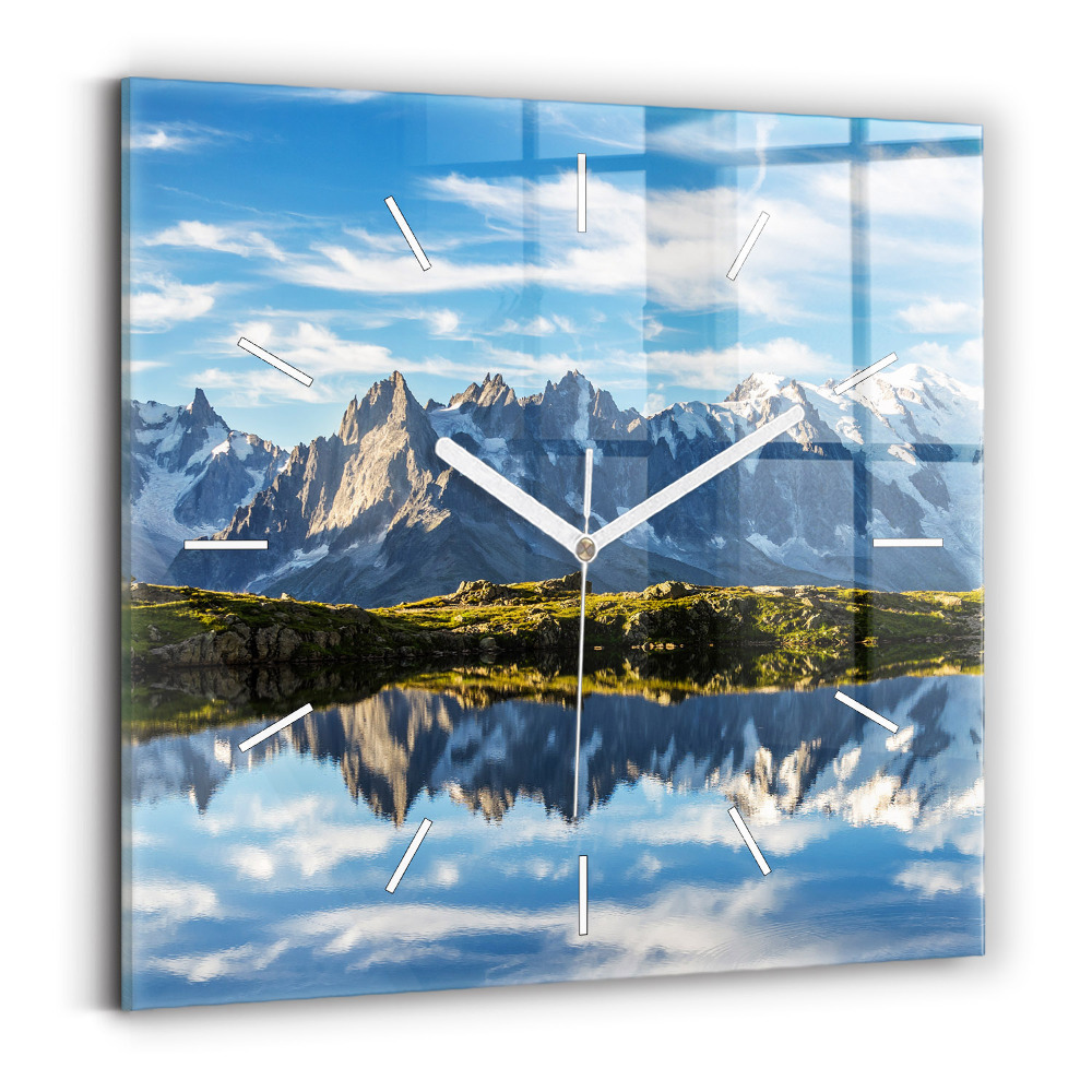 Szögletes üvegóra 30x30 Chamonix-völgy, francia Alpok