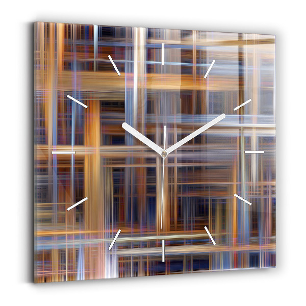 Négyzet alakú üvegóra 30x30 Geometria absztrakció