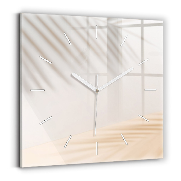 Szögletes üvegóra 30x30 Krémes absztrakció