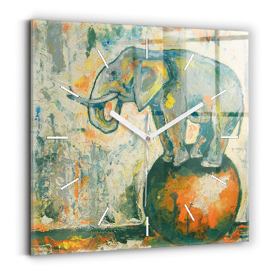 Négyzet alakú üvegóra 30x30 Festett elefánttartás