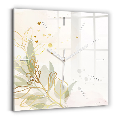 Négyzetes üvegóra 30x30 Pasztell absztrakció