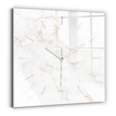 Négyzetes üvegóra 30x30 Elegáns márvány