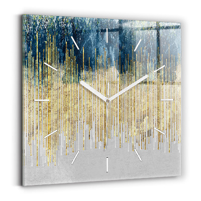 Szögletes fali üvegóra 30x30 Dekoratív minta és arany