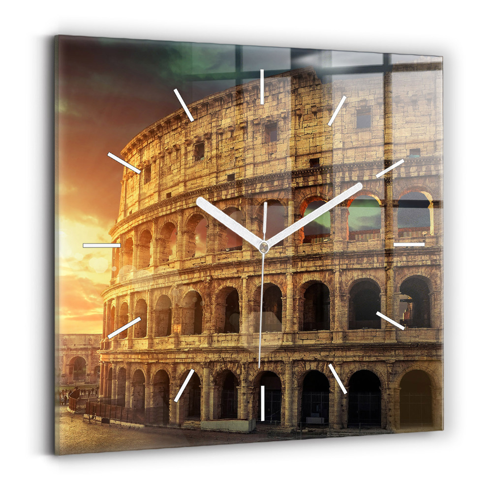Szögletes fali üvegóra 30x30 A római Colosseum