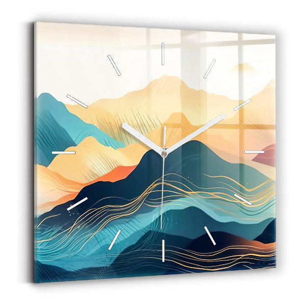 Négyzet alakú üvegóra 30x30 Hegyi táj