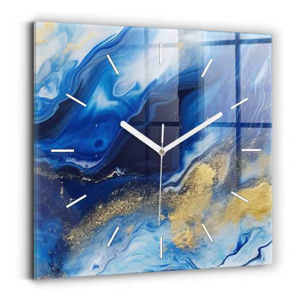 Négyzet alakú üvegóra 30x30 Kék márvány