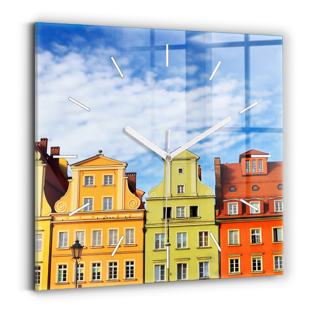 Szögletes üvegóra 30x30 Wrocław - Óváros
