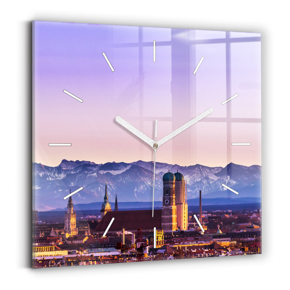 Szögletes üvegóra 30x30 Német Alpok München