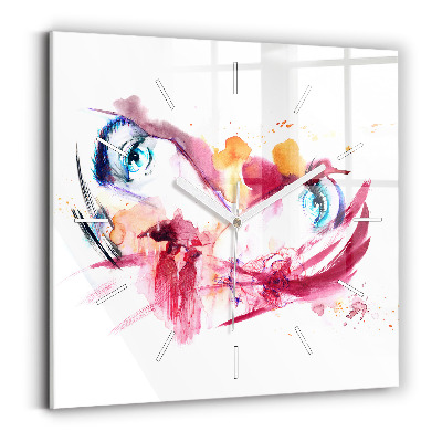 Négyzetes üvegóra 30x30 Romantikus pár