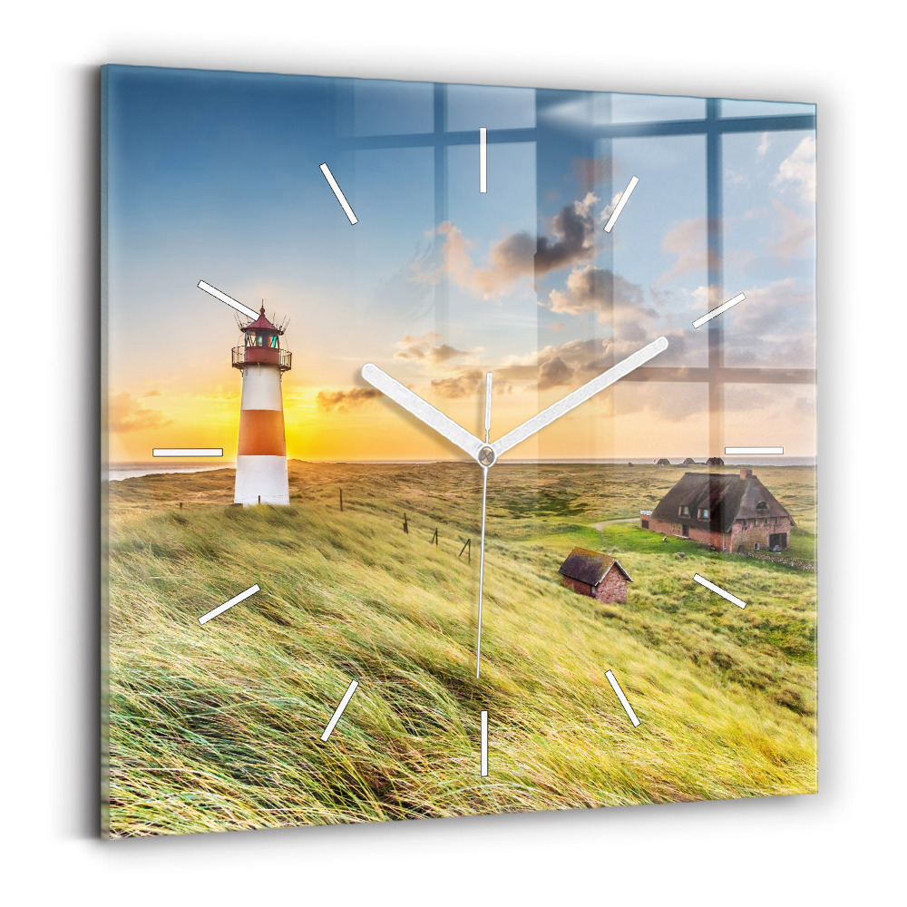 Szögletes üvegóra 30x30 Világítótorony