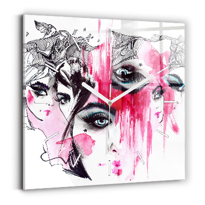 Négyzet alakú üvegóra 30x30 Az absztrakció sok arca