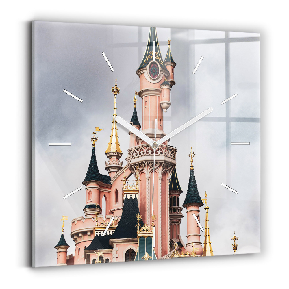 Négyzetes üvegóra 30x30 Disneyland kastély Párizsban