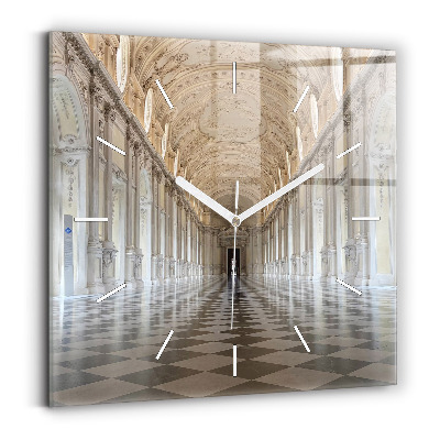 Négyzet alakú üvegóra 30x30 La Veneria Reale Múzeum