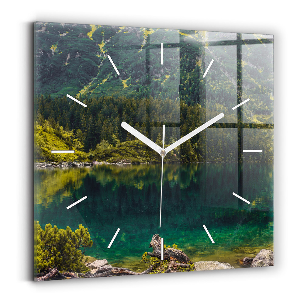 Négyzet alakú üvegóra 30x30 Morskie Oko a Tátrában