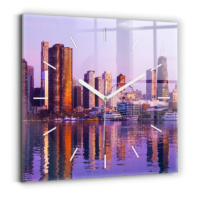 Négyzet alakú üvegóra 30x30 Kilátás az USA felhőkarcolóira