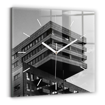 Négyzet alakú üvegóra 30x30 Építészet Amszterdamban