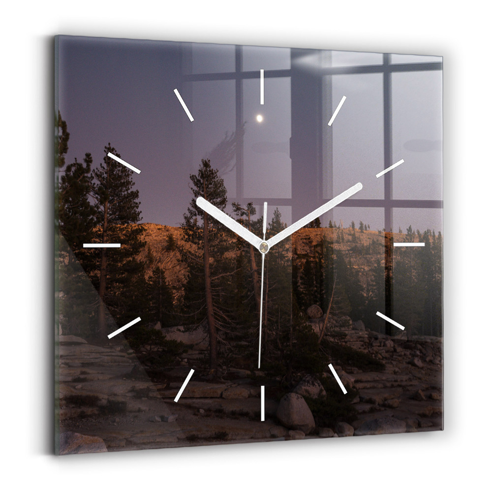 Szögletes üvegóra 30x30 Yosemite sziklás útja