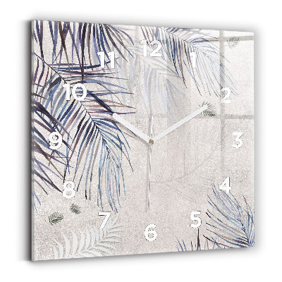 Szögletes üvegóra 30x30 pálmafa levél