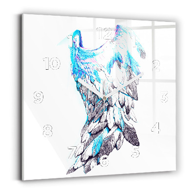 Szögletes fali üvegóra 30x30 Madárszárnyak utánzata