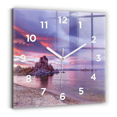 Szögletes üvegóra 30x30 Kaliforniai napfelkelte