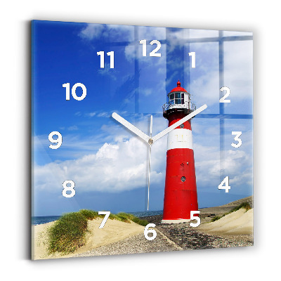 Négyzetes üvegóra 30x30 Világítótorony
