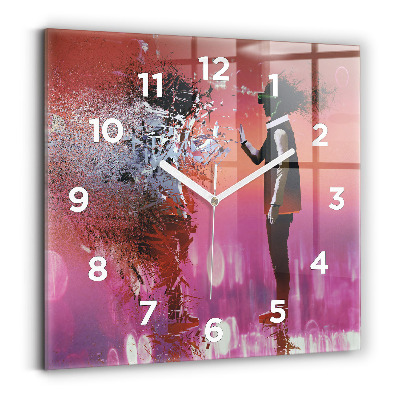 Szögletes üvegóra 30x30 Kibertér