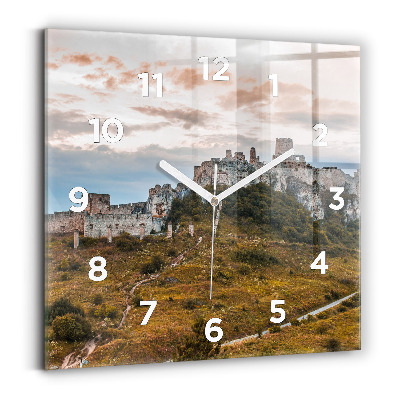 Négyzetes üvegóra 30x30 Szepesi vár Szlovákiában