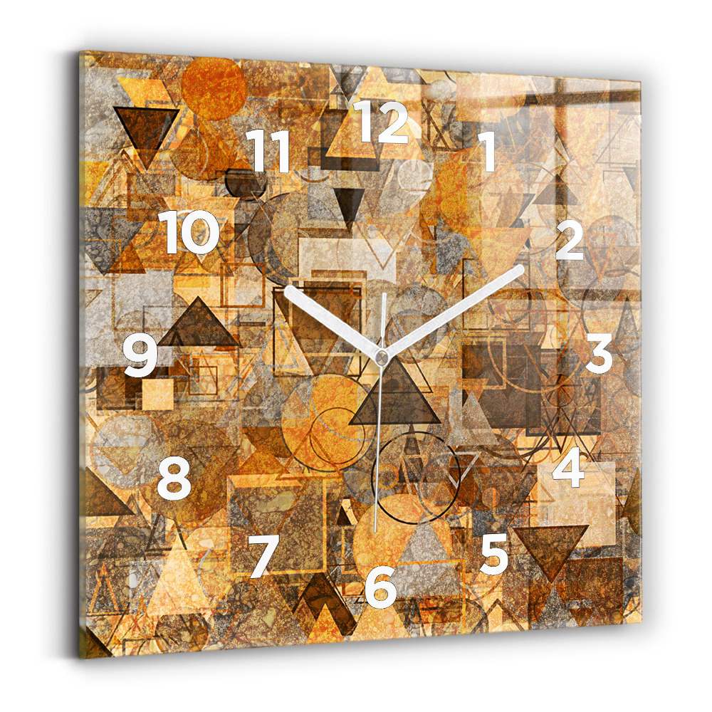 Szögletes üvegóra 30x30 Geometriai formák