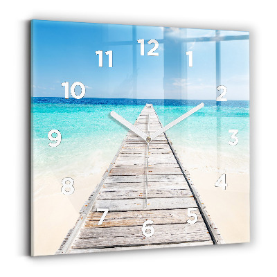 Szögletes fali üvegóra 30x30 Trópusi sziget